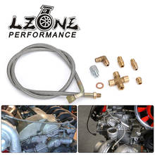 Lzone-kit de linha de alimentação de óleo turbocompressor 1/8npt 4an 38 ", para t3 t4 t04e t60 t61 segundo em aço inoxidável 2024 - compre barato
