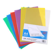 one A4 transparent folder single clip L-shaped folder two-page file protective cover finishing storage kit student office 2024 - buy cheap