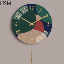 Luxury Modern Design Wall Clocks Home Decor Hanging Art Large Metal Pendulum 3d Wall Clock Silent Living Room Gold Green Watches 2024 - buy cheap