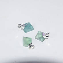Real Natural Green Fluorite Stone Point Pendant for women 2020 Lovely Fashion Jewelry square pendant for women girl as gift 2024 - buy cheap