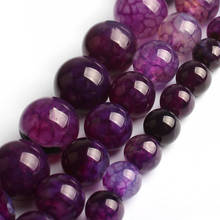 Purple Dragon Vein Fire Agates Stone Beads Natural Round Spacer Beads For Jewelry DIY Making Bracelet Accessories 15'' 6 8 10 mm 2024 - buy cheap