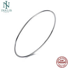 Pulseira íntima de cobre redonda lisa para homens, bracelete branco clássico simples de cobre para festa de aniversário, joia da moda 2024 - compre barato