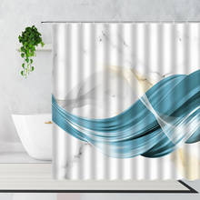 Marble Shower Curtain Modern Abstract Art Geometric Graphics Bathtub Decoration Waterproof Bathroom Curtain Screen With Hook Set 2024 - buy cheap