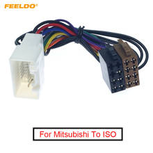 FEELDO 5 шт. автомобильный стерео CD радио жгут проводов конверсионная вилка провод адаптер для Mitsubishi на ISO оригинальные головные блоки кабель 2024 - купить недорого