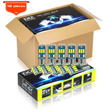 DXZ-bombillas LED para Interior de coche, luz de despacho no polar, T10, W5W, Canbus, 9-SMD, 168, 194, 6000K, 12V, blanco, 50 Uds. 2024 - compra barato