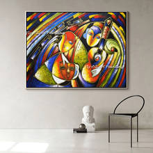 Lienzo abstracto pintado a mano para mujer Picasso, pintura al óleo hecha a mano, imágenes de pared para decoración de sala de estar y dormitorio, 100% 2024 - compra barato