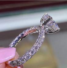 Женские обручальные кольца с цирконием DXJEL, золотистые и Серебристые свадебные кольца с австрийскими кристаллами anel, подарок на Новый год 2024 - купить недорого