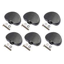 6 Pcs Black Guitar Tuning Pegs Keys Button Tuners Machine Heads, Premium Plastic 2024 - buy cheap