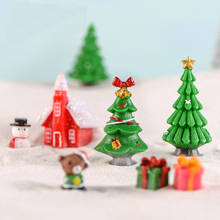 Mini flocos de nece unicórnio, decoração em miniatura para presente, árvore de natal, pato, fada, jardim, resina, artesanato 2024 - compre barato