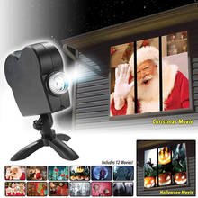 Proyector láser para niños, miniproyector de cine en casa para Navidad, Halloween, 12 películas, para interiores y exteriores 2024 - compra barato