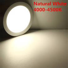 Painel de luz led redondo 9w 100 peças, regulável com caixa de junção, branco natural 4000k 2024 - compre barato