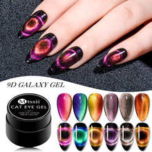 Mtssii  9D Chameleon Cat Eye Nail Gel Magnetic Soak Off UV Gel 5ml  Nail Polish Shining Gel Lacquers Black Base Need 2024 - buy cheap