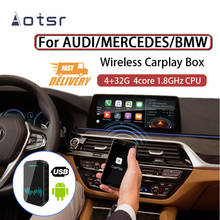 Беспроводной Carplay AI коробка Android 9,0 4 + 32G Зеркало Ссылка автомобиля радио-планшет Android для Apple и Android для BMW AUDI MERCEDES 2024 - купить недорого