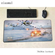 Mousepad guerra thunder 70x30cm, tapete de borracha natural para jogos, escritório, mesa de notas, padmouse, jogos, pc gamer 2024 - compre barato