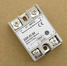 10 pcs SSR-25DA Single-Phase Solid State Relay 25A 220V 380V DC control AC SSR25DA 2024 - buy cheap