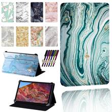 Tablet Case for Huawei MediaPad M1 / M2 / M3 / M5 /M6 Marble Series Pattern Anti-fall Adjustable Size Protective Cover 2024 - buy cheap