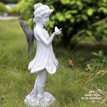 Креативный Купидон, цветок, сказочный Ангел из смолы, украшение для садоводства, Декор, двор, скульптура, статуя 2024 - купить недорого