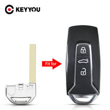 KEYYOU Blank Smart Insert Emergency Remote Key Blade For VW Volkswagen Touareg Emergency Smart Spare Uncut Key Blade Replacement 2024 - buy cheap