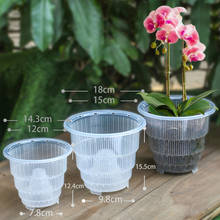 Vaso de flores transparente 10/12/15cm, vaso de plástico com fenda respirável, orquídea groot, vaso de flores, decoração, design para casa 2024 - compre barato
