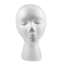27.5 x 52cm Dummy / mannequin head Female Foam(Polystyrene) Exhibitor for cap, headphones, hair accessories and wigs Woman Mann 2024 - buy cheap