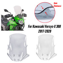 Parabrisas de motocicleta para Kawasaki, deflectores de viento, cubierta transparente, humo, para Versys X-300, 300, 2017-2021, VERSYS X300 2024 - compra barato