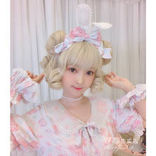 Harajuku Short Curly Hair Lolita "Kui" Women's Cute Steamed Stuffed Bun Lolita anime cosplay lolita wig  cosplay wig 2024 - buy cheap