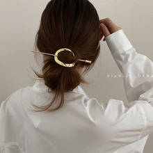 2021 Ретро Золотой Серебряный цвет металлический геометрический круглый квадратный полый Съемный зажим для волос шпильки для волос аксессуары для женщин 2024 - купить недорого