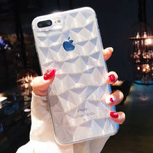 3D Diamond Slim Soft Gel tpu Phone Case For iPhone 6 6s 7 8 Plus X XR XS 11 Pro Max SE 5S 5cover Transparent Thin funda 2024 - buy cheap