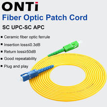 Onti 1-10 pces sc apc para sc upc simplex 2.0mm 3.0mm pvc único modo fibra cabo de remendo de fibra em ponte cabo de remendo fibra optica 2024 - compre barato