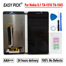 Для Nokia 6,1 TA-1016 TA-1043 TA-1045 TA-1054 1050 1068 1089 ЖК-дисплей сенсорный экран дигитайзер в сборе запасные части Бесплатные инструменты 2024 - купить недорого