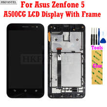 ЖК-экран HKFASTEL для ASUS Zenfone 5 A500CG A500KL A501CG T00J, сенсорный экран с рамкой, панель, дигитайзер в сборе 2024 - купить недорого