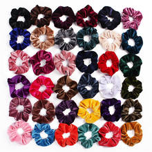 36Colors Korea Velvet Hair Scrunchie Elastic Hair Bands Solid Color Women Girls Headwear Ponytail Holder Hair Accessories 2024 - buy cheap