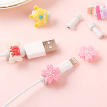 20pcs Cartoon Cable Protector Data Line Cord Protector Protective Case Cable Winder Cover For iPhone USB Charger Cable 2024 - buy cheap