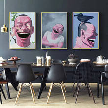 Wall art Posters Figure Painting Yue Minjun Laughing Man Modem Home Decorates Canvas Paintings For Living Room No Frame 2024 - buy cheap