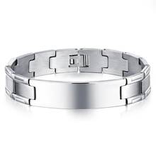 Sizzz elegante suave masculino titânio aço pulseira & pulseira para o homem coreano simples e popular jóias 2024 - compre barato