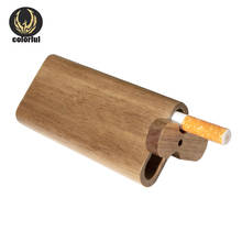 One Hitter Pipe Wood Dugout Digger Smoking Pipes Natural Handmade Wooden Dugout With Ceramic One Hitter Tobacco 2024 - buy cheap