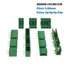5Pcs Pluggable PCB Screw Terminal Block Connector Pitch 5.08mm 2/3/4/5/6/7/8/9/10P Male Female 2EDGK/VC/RC/V/R Plug-in Bornier 2024 - buy cheap