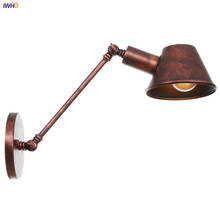 IWHD Antique Rustic Retro Wall Lights For Home bedroom Stair Beside Lamp Loft Industrial Single Swing Arm Wall Light Sconce LED 2024 - buy cheap