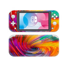 Цветной ремешок линия стиль виниловая кожа Наклейка для Nintendo Switch Lite NSL защитная пленка Наклейка Обложка шкуры 7 стилей s в наличии 2024 - купить недорого