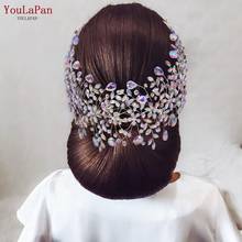 YouLaPan HP379-C Colorful Summer Hair Accessories Headwear Rhinestones Bridal Hair Comb Wedding Hair Jewelry Set Headdress 2021 2024 - buy cheap