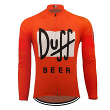 DUFF Beer-Ropa de Ciclismo para hombre, Jersey de manga larga, Ropa de invierno de lana fina, MTB 2024 - compra barato