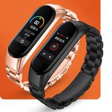 Correa de Metal para Xiaomi Mi Band 5, repuesto de pulsera de acero inoxidable para Mi band 4 y 6, 3 y 6 2024 - compra barato