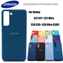 Capa protetora para smartphone, proteção de silicone líquido para telefone inteligente, para samsung galaxy vários modelos 2024 - compre barato