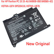 Bateria original para laptop bp02xl, nova compatível com hp pavillon pc 15, 15-au, 2011-2015, 02041xl, 849909 v 2024 - compre barato