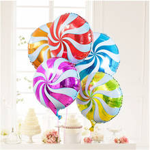 5 pcs 18 Inch Round Candy Lollipop  Aluminum Foil Helium Balloon Candy Windmill Wedding Party Decoration Supplies 2024 - buy cheap