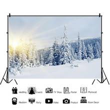 Laeacco Зимний снег пейзаж фон для фотосъемки на заказ лес фон для фотостудии Фотофон для фотосъемки 2024 - купить недорого