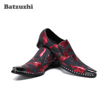 Batzuzhi British Type Men ShoesMen Dress Shoes Leather Punk Party and Wedding Shoes Men Chaussures Hommes , Big Sizes US6-US12 2024 - buy cheap