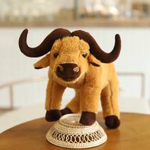 Vivid Lifelike Cattle Plush Toy Soft Stuffed Cartoon Animal Ox Doll Home Decor Kids Toys Birthday Christmas Gift For Children 2024 - buy cheap