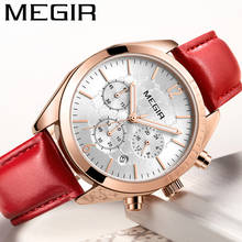 Часы MEGIR женские, классические, деловые, кварцевые, с секундомером, датой, 2115 2024 - купить недорого