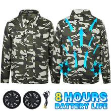 Summer Cooling Fan Jacket USB Power Supply Workwear Men Outdoors Quick Dry Air Conditioning Clothing Hiking Jacket Workwear 2024 - buy cheap